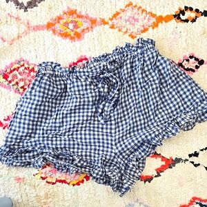 Doen Enna Blue Gingham Women's Shorts